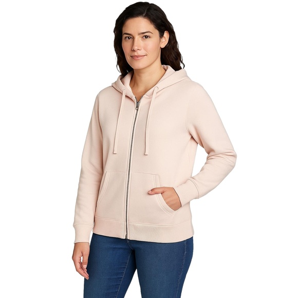 Eddie Bauer Tops - EDDIE BAUER Bauer‎ Pink Hoodie Zip Up Hoodie Womens Large